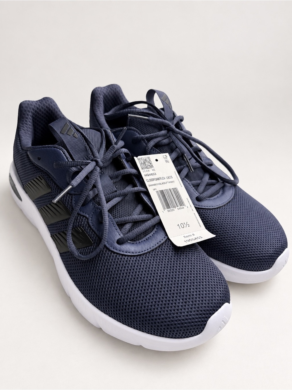 adidas Men's Navy and White Athletic Running Shoes